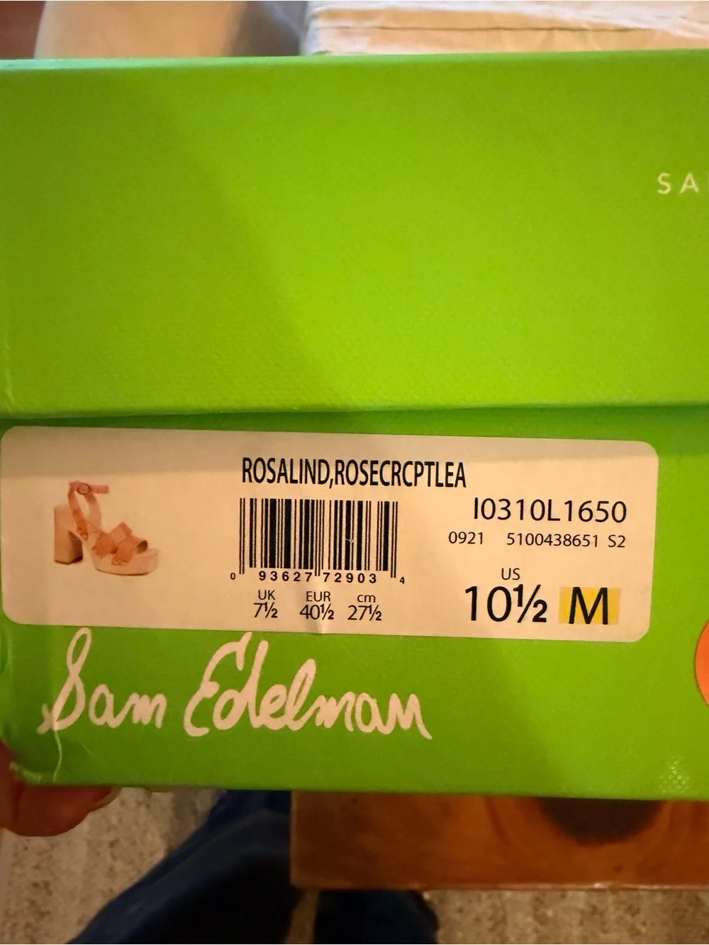 Sam Edelman Women's Rosalind Platform Heeled Sandal size 10.5